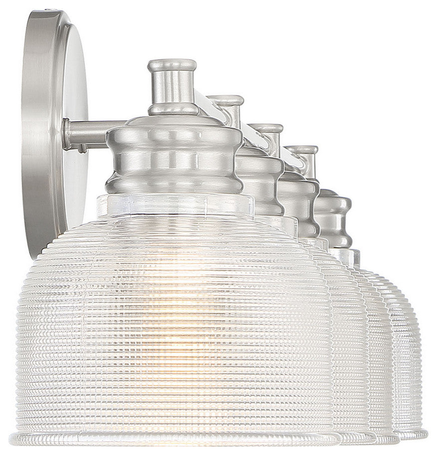 4-Light Bathroom Vanity Light, Brushed Nickel