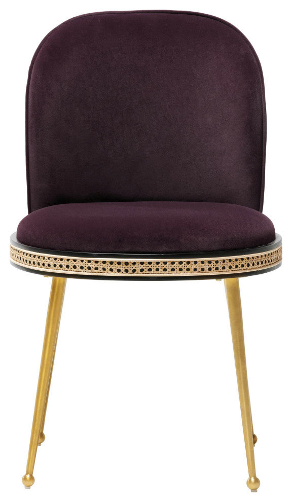 Harley Eggplant Velvet Dining Chair