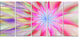 Dance of Pink Exotic Flower, Floral Canvas Art Print, 60"x28", 5 Panels