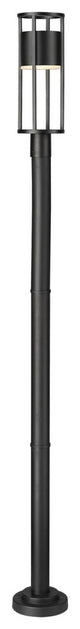 Zlite 517PHM-567P-BK-LED 1-Light Outdoor Post Mounted Fixture, Etched