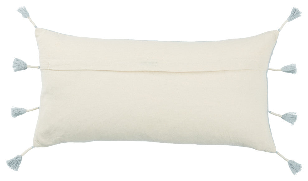 Jaipur Living Seloupe Tribal Light Blue/Cream Poly Fill Pillow 13"X21" Lumbar