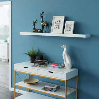 Chicago Floating Wall Shelf, White, 60"