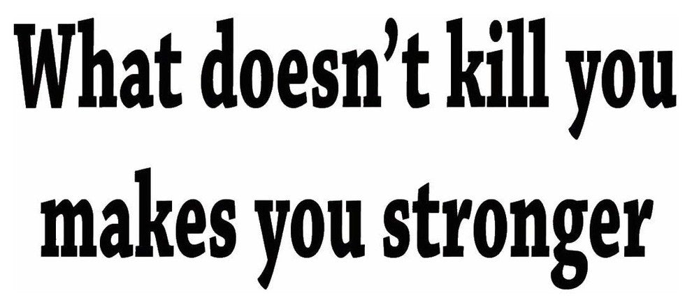 VWAQ What Doesn't Kill You Makes You Stronger Decal Wall Quote Inspirational