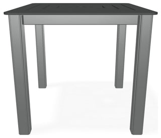 21" Square Marine Grade Outdoor End Table, Graphite