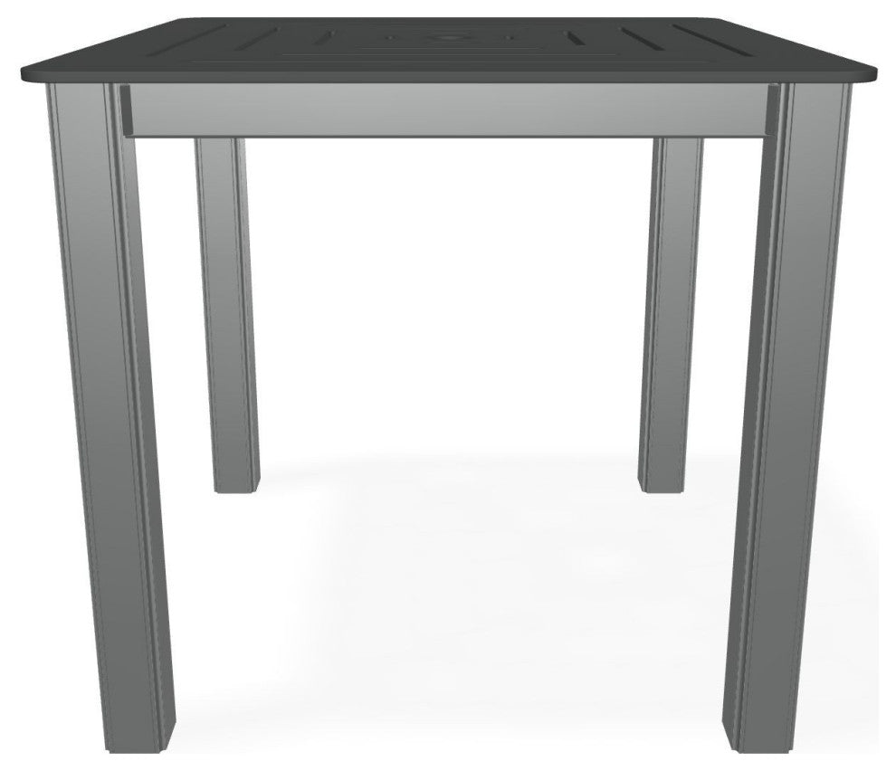 21" Square Marine Grade Outdoor End Table, Graphite