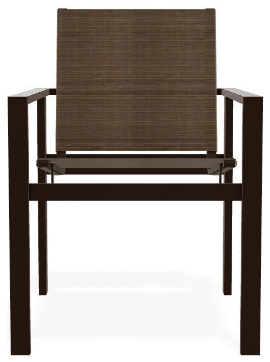 Tribeca Sling Outdoor Stackable Armchair, Bark/Kona
