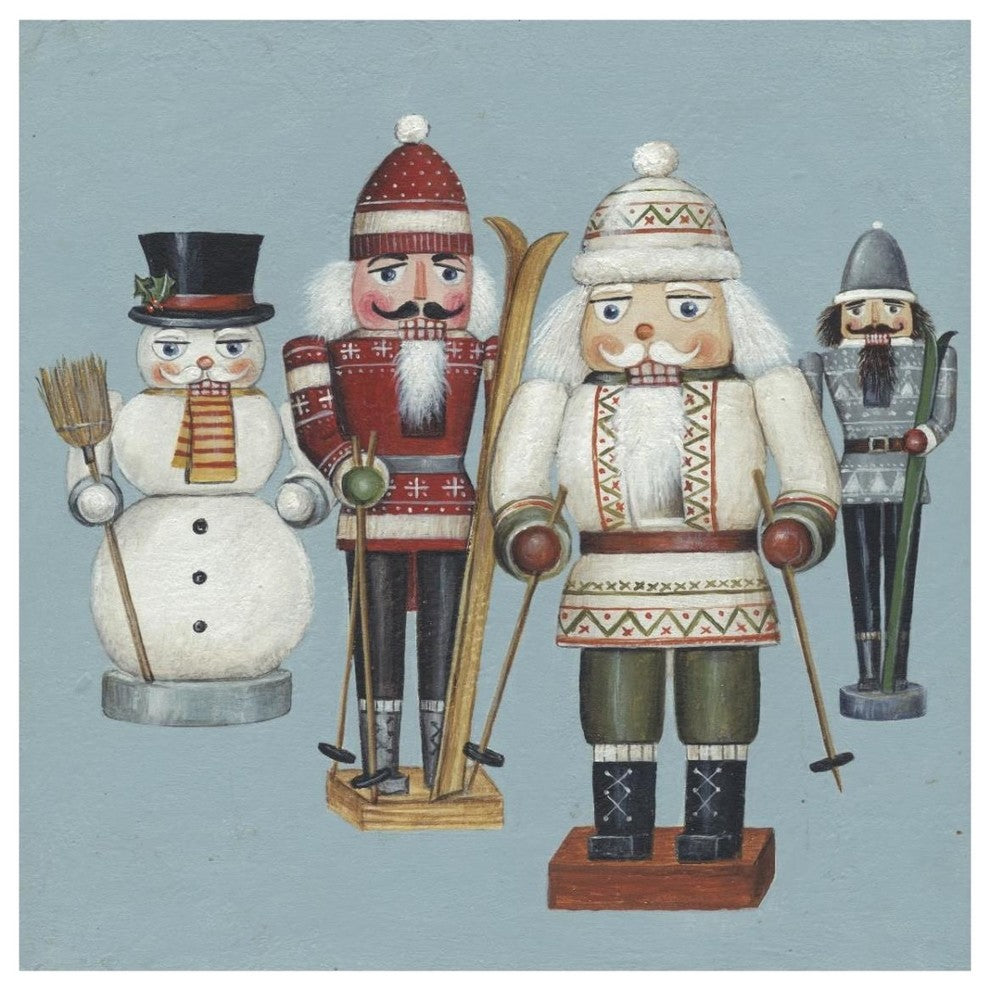 "Skier Nutcrackers" Digital Paper Print by David Carter Brown, 32"x32"