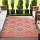 Kurtis Contemporary Geometric Multi-Color Indoor/Outdoor Rectangle Area Rug 4x6