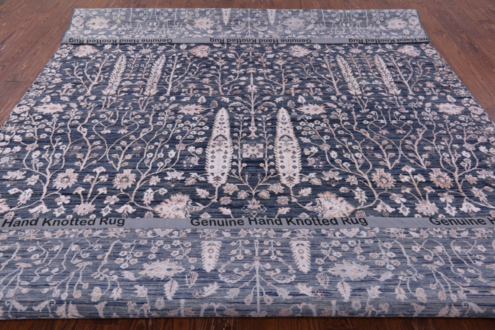 8' 2" X 10' 5" Cypress Tree Hand Knotted Wool and Silk Rug Q8715