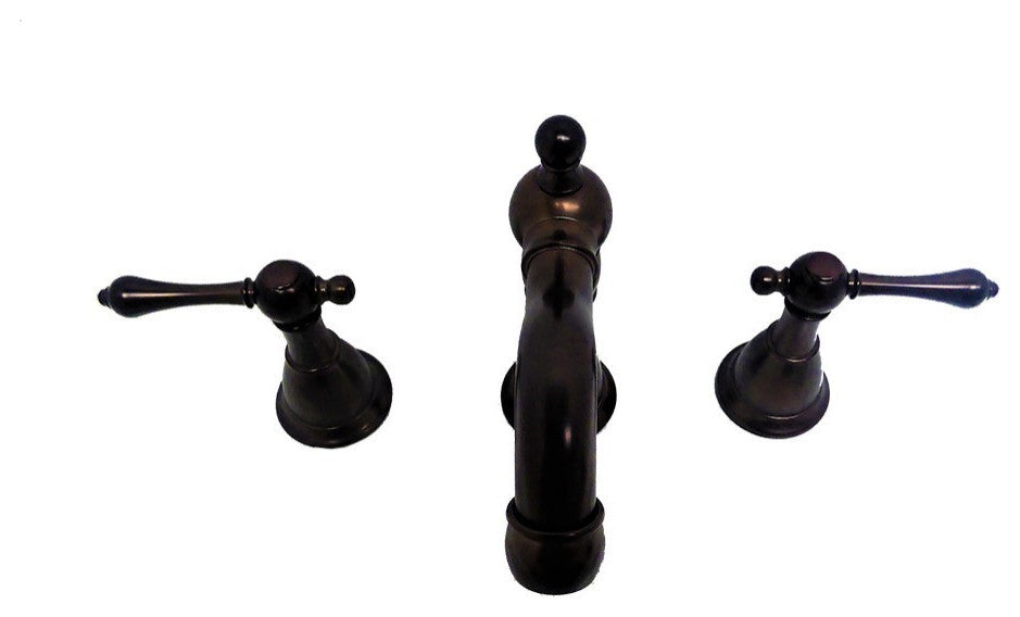 Messina Double Handle Oil Rubbed Bronze High Arc Faucet With Drain Assembly