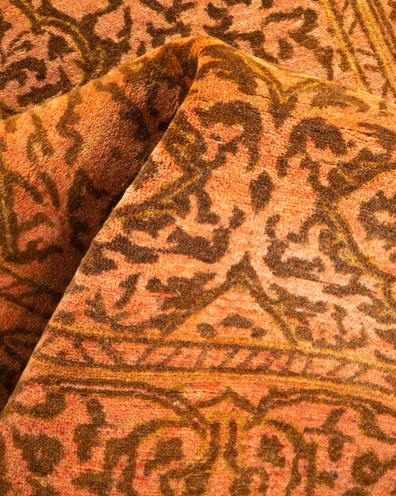 Mogul, One-of-a-Kind Hand-Knotted Area Rug Yellow, 2'7"x13'9"
