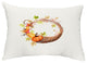 14"x20" Cornucopia Wreath Fall Print Outdoor Decorative Throw Pillow, Cream