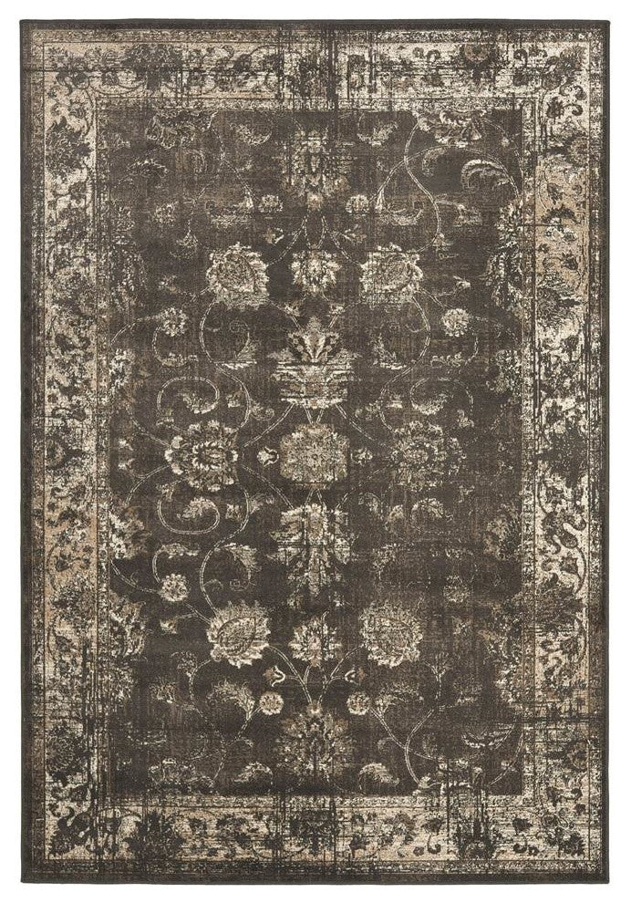 Safavieh Vintage Vtg117-330 Damask Rug, Soft Anthracite, 7'6" X 10'6"