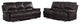 2-Piece Indoor Brown Faux Leather 5-Person Seating Set