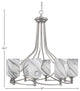 Capri 8-Light Chandelier, Brushed Nickel/Onyx Swirl