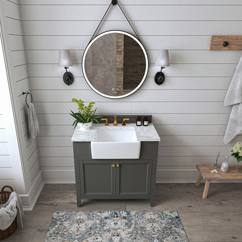 Adeline Vanity Set, Sapphire Gray, 36", Single Sink