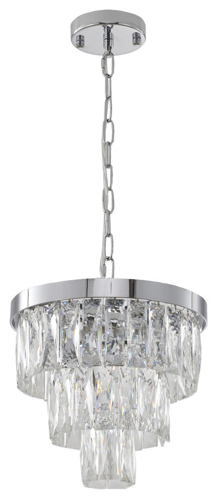 BETHEL INTERNATIONAL OC37C12CH 4-Light Chandelier, Chrome