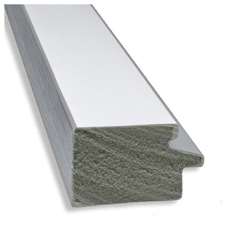 Eva White Silver Narrow Beveled Bathroom Wall Mirror - 43 x 33 in.