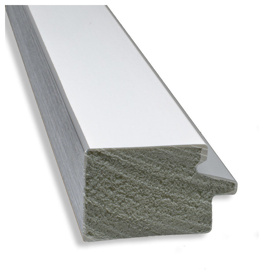 Eva White Silver Narrow Beveled Bathroom Wall Mirror - 43 x 33 in.