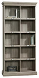 Tall Bookcase, Wood Frame & 10 Open Compartments With ID Label Tags, Salt Oak