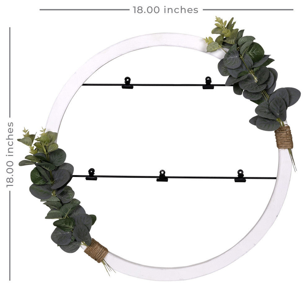 Botanical White Wood Photo Hanging Wall D"cor
