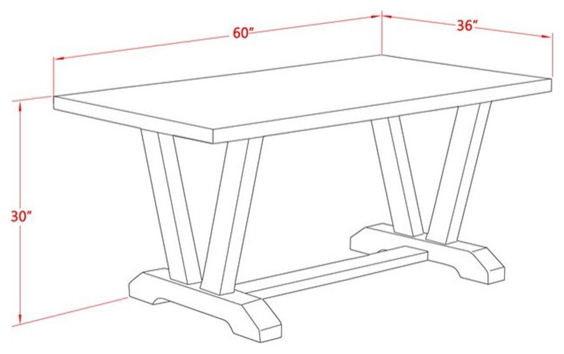 5-Piece Set, 4 Chairs and Table, Linen White