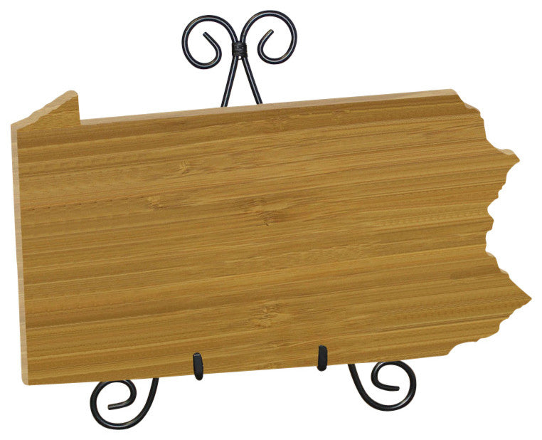 State Shaped Cutting Boards, Black Richlite, Pennsylvania