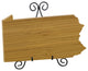State Shaped Cutting Boards, Black Richlite, Pennsylvania