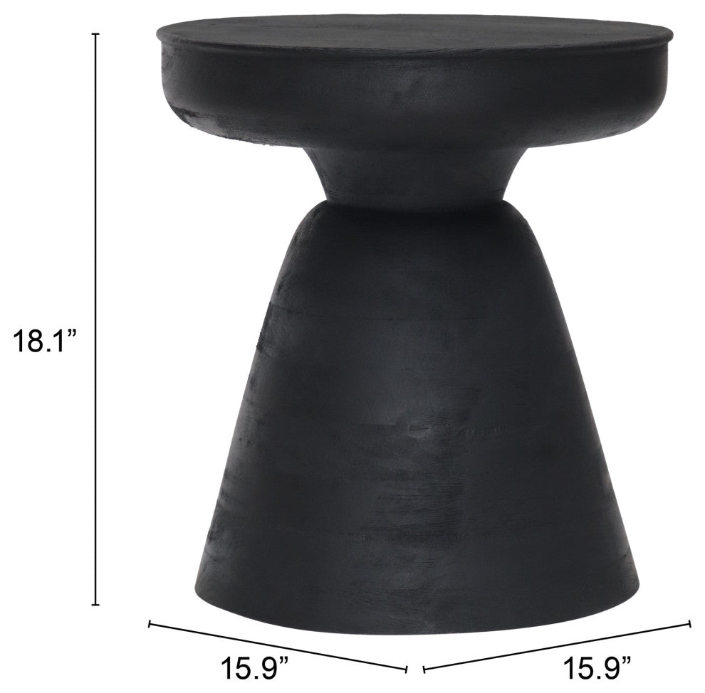 Sage Table Stool Matte Black