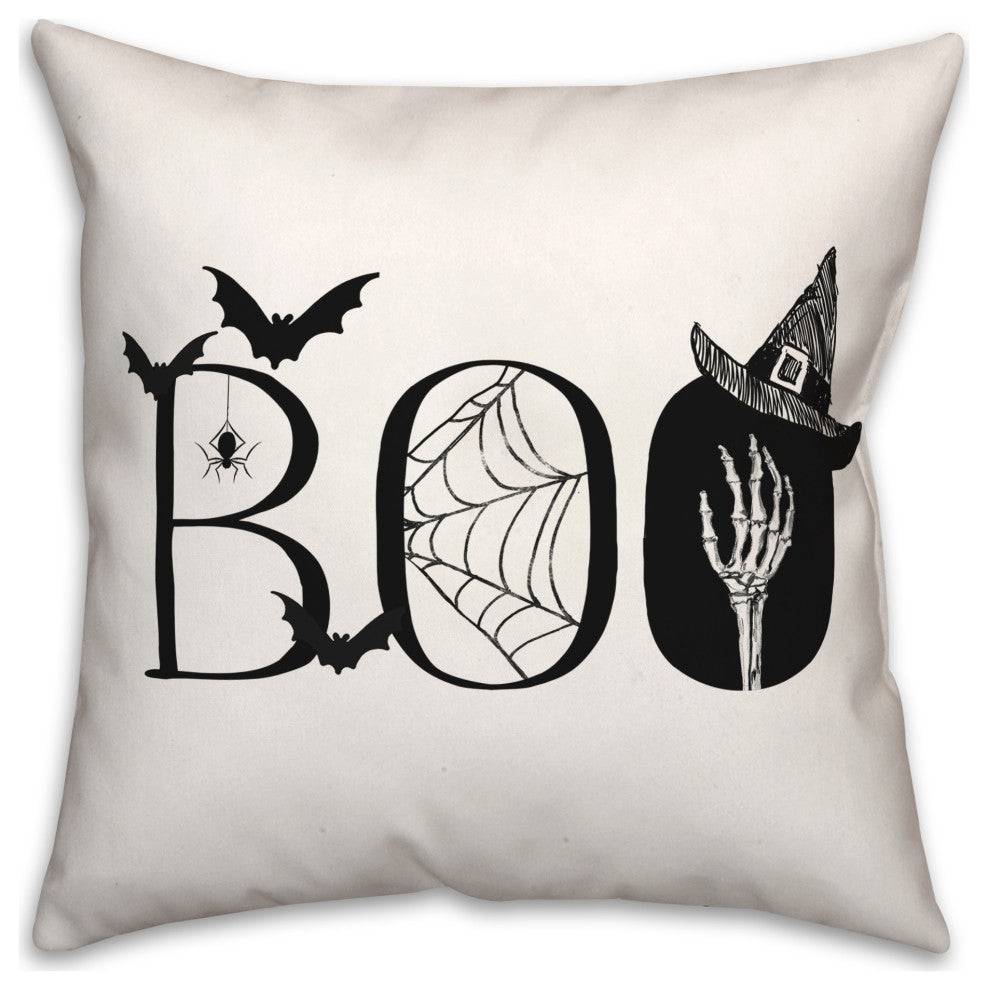 Boo 18x18 Spun Poly Pillow