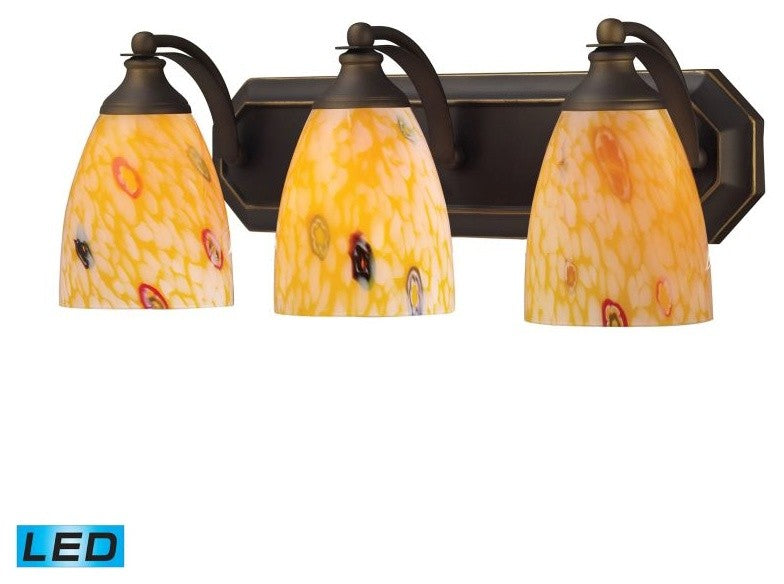 ELK Lighting Bath And Spa 3-Light Vanity Light - 570-3B-YW-LED