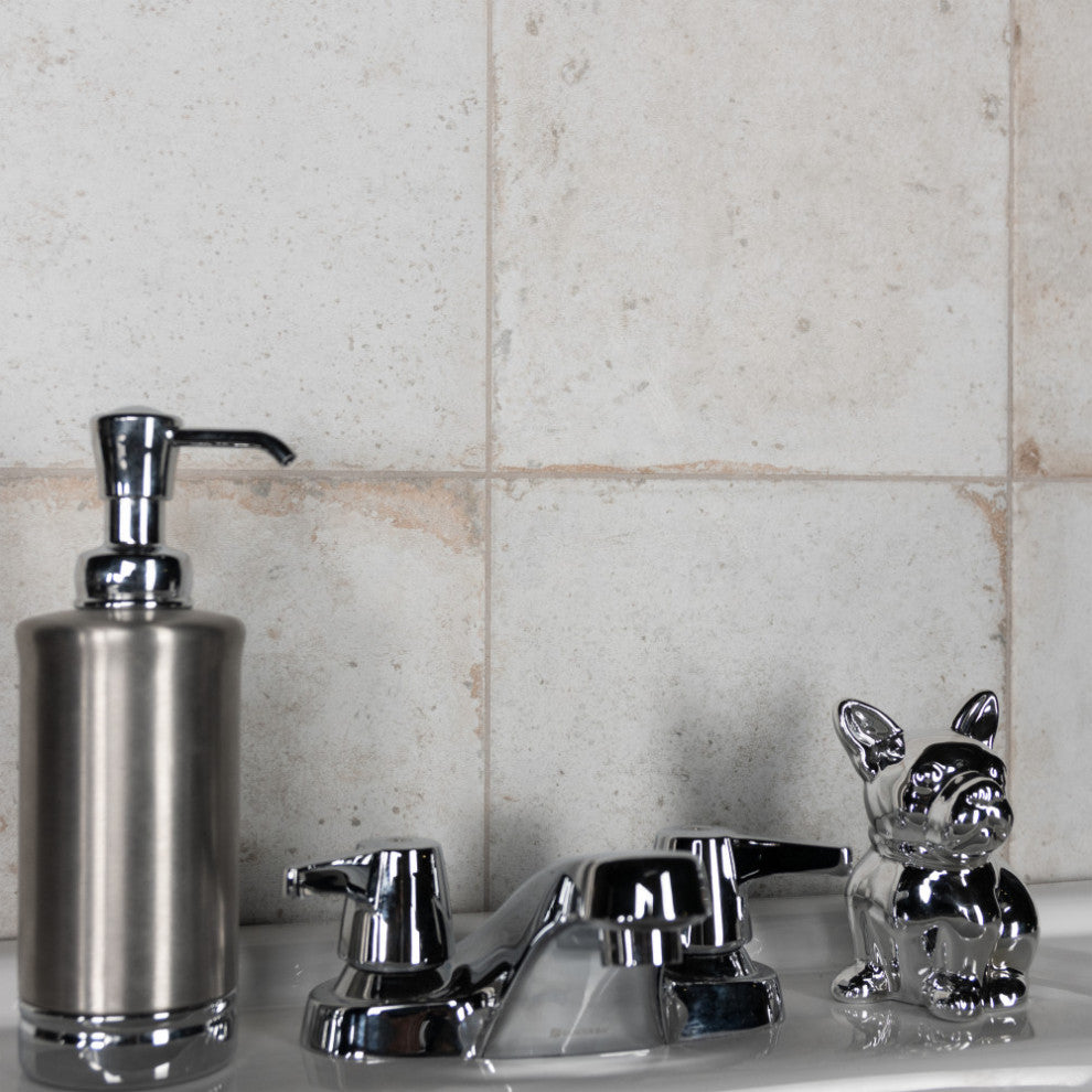 Kings Root Ceramic Floor and Wall Tile, Distressed White