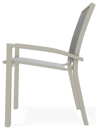Kendall Sling Stackable Outdoor Dining Chair, Anchor/Storm