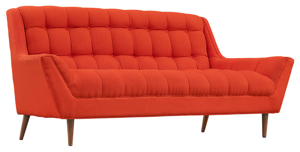 Modern Contemporary Fabric Loveseat , Red, Fabric