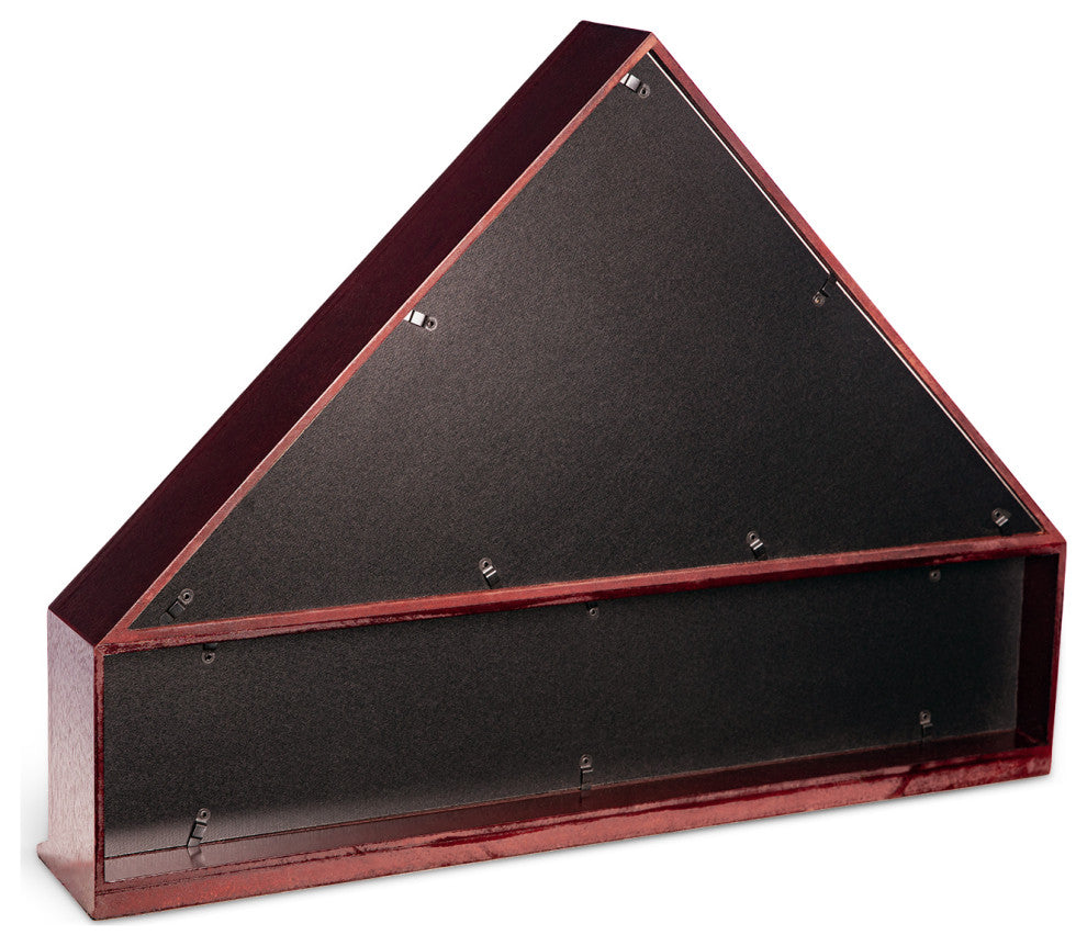 Mahogany Handcrafted Military Flag and Medal Display Case, 4"x6" Picture Frame