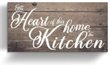 Where the Heart is Wrapped Canvas Kitchen Wall Art, 30"x60"