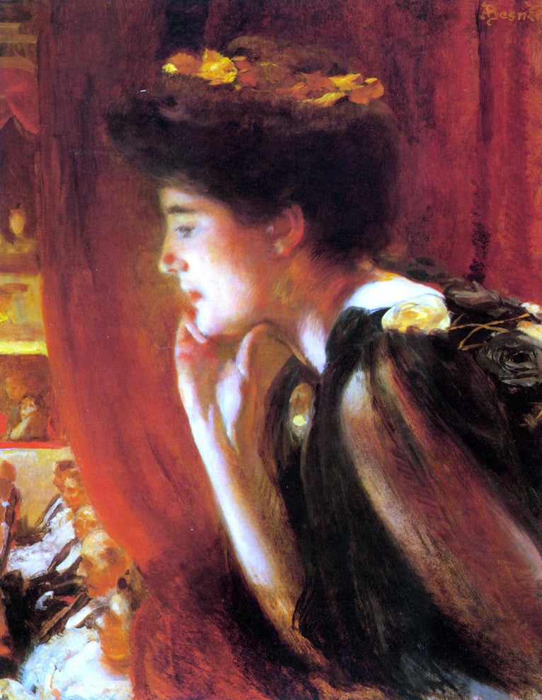 Paul Albert Besnard At The Opera, 21"x28" Gallery Wrapped Canvas Print