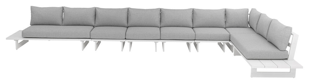 Maldives Grey Water Resistant Fabric Outdoor Patio Modular Sectional