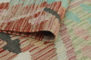 Sun Faded Flatweave Ronna Red/Ivory Runner, 2'9x9'7