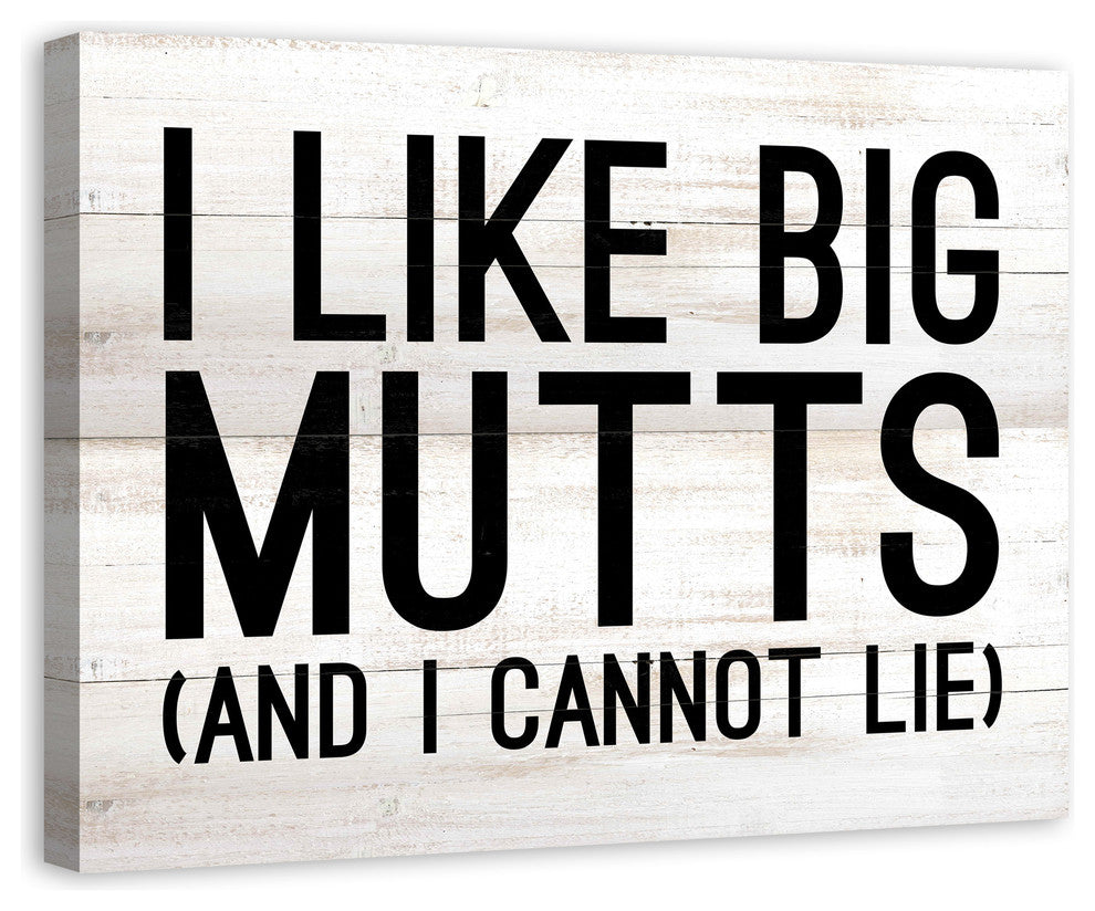 I Like Big Mutts 30x40 Canvas Wall Art