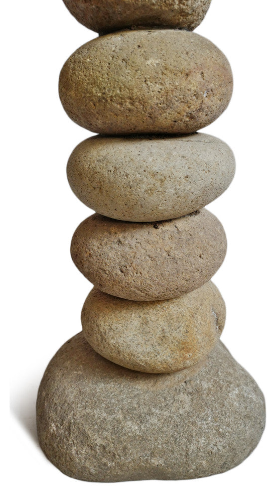 Stacked River Rock Bistro Table L