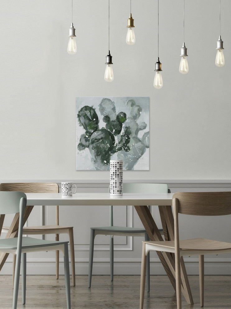 "Abstract Cactus I" Painting Print on Wrapped Canvas, 40"x40"