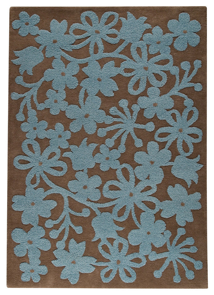 Hand Tufted Grey Wool Area Rug
