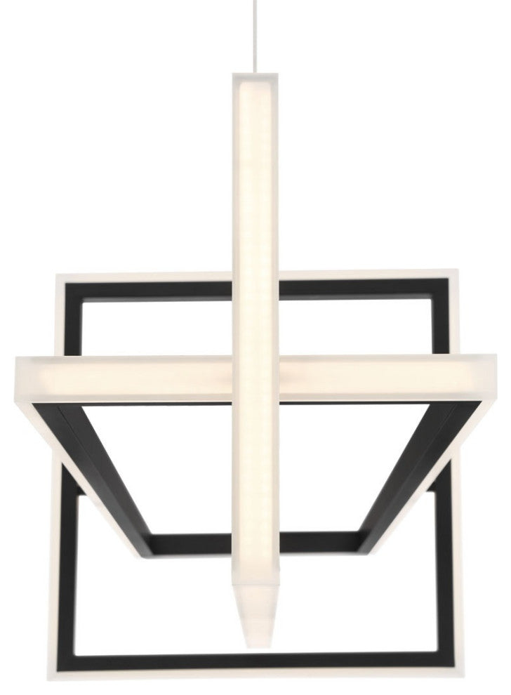 LED Chandelier, Matte Black