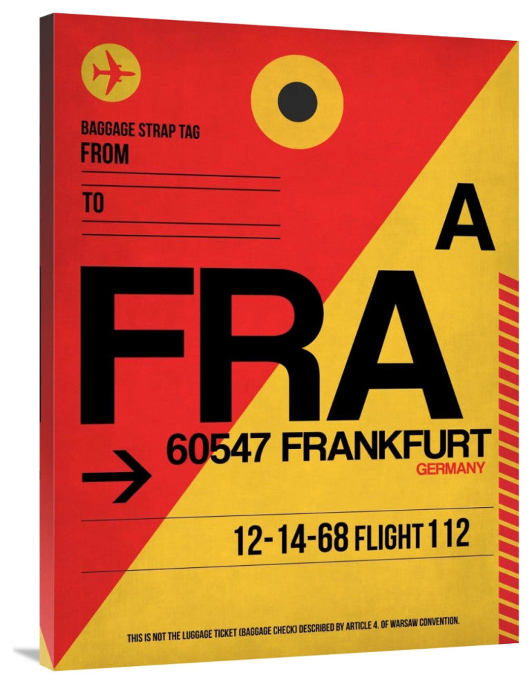"FRA Frankfurt Luggage Tag 2" Fine Art Print