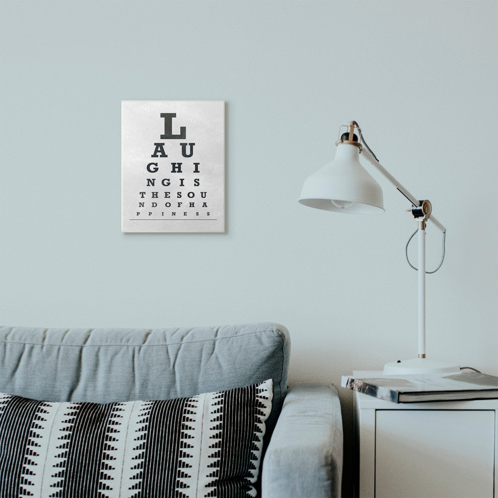 Eye Chart Family Inspirational Word Black And White , 10"x15"