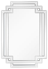 Crosspath Beveled Framed Wall Mirror