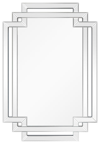 Crosspath Beveled Framed Wall Mirror