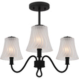 McKinney Three Light Semi-Flush Mount in Matte Black