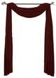 Single Soho Decorative Faux Silk Scarf, Burgundy